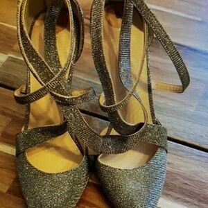 Nine West Glittering Silver Heels